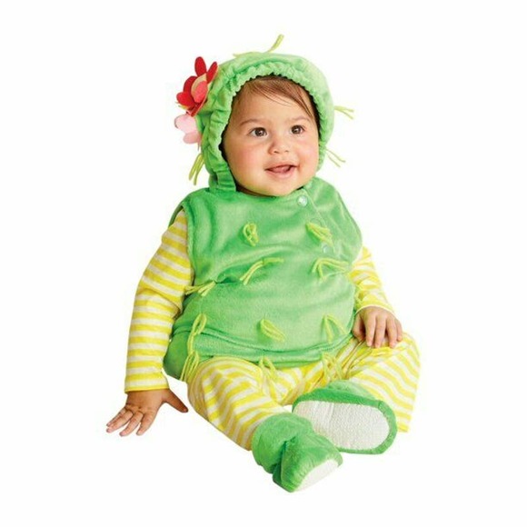 Hyde and Eek Baby Infant Plush Green Cactus Succulent Halloween Costume 6-12 Mth - Picture 1 of 13